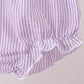 Purple seersucker butterfly embroidery bloomer set
