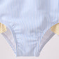 Colorblock crab embroidery ruffle swimsuit