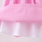Pink bow gingham ruffle dress