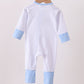 Blue dot horse embroidery romper