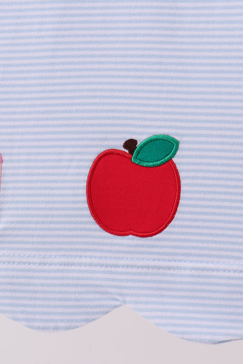 Blue School Applique Dress