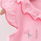 Pink Apple Ruffle Dress