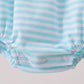 Blue Apple Embroidery Gingham Bubble
