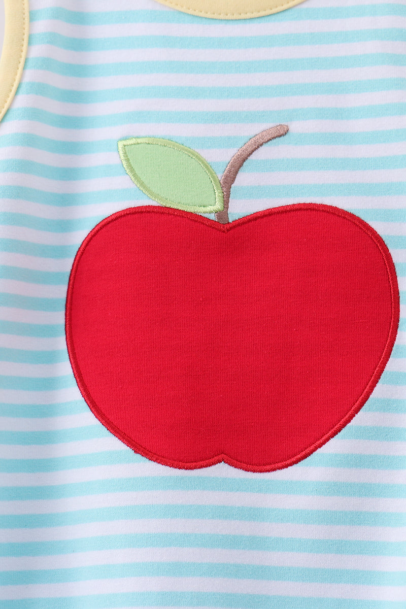 Blue Apple Embroidery Bubble