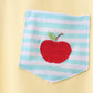 Yellow Apple Embroidery Pocket Set