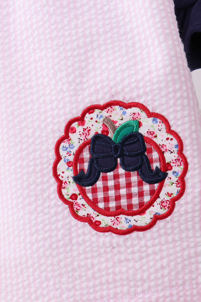Pink Apple Gingham Set