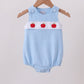 Blue Apple Smocked Bubble