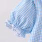 Blue Apple Smocked Dress