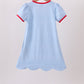 Blue Apple Scalloped Dress