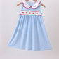 Blue Apple Smocked Dress