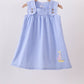 Blue Sailboat Embroidered Dress