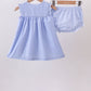 Blue Sailboat Embroidered Bloomer Set