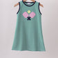 Green Ball Applique Dress