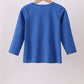 Royal blue puppy pumpkin embroidery top