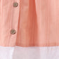 Pumpkin Jacquard plaid button dress