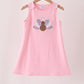 Pink turkey applique dress
