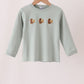 Green turkey embroidery top