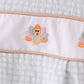 Green plaid turkey embroidery bubble