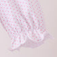Pink dot turkey embroidery ruffle bubble