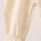 Beige turkey embroidery romper