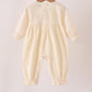 Beige turkey embroidery romper