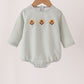 Beige turkey embroidery gingham bubble