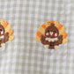 Beige turkey embroidery gingham bubble