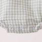 Beige turkey embroidery gingham bubble