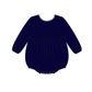 Navy plaid ruffle bubble
