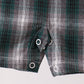 Green plaid button down shirt