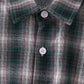 Green plaid button down shirt