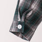 Green plaid button down shirt