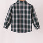 Green plaid button down shirt