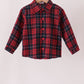 Red plaid button down shirt