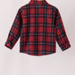 Red plaid button down shirt