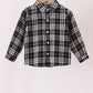 Black&white plaid button down shirt