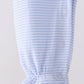 Blue stripe santa embroidery ruffle romper