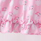 Pink santa claus bamboo ruffle pants set