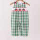 Green christmas tree truck embroidery plaid jonjon