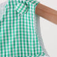 Green gingerbread embroidery gingham jonjon