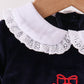 Navy christmas tree embroidery bubble