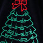 Navy christmas tree embroidery bubble