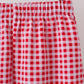 Blue santa claus embroidery gingham pants set