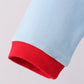 Blue santa claus embroidery gingham pants set