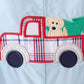 Blue plaid deer reversible jonjon