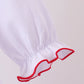 White bow ruffle dress