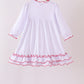 White bow ruffle dress