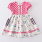 Platinum balcony pink dot dress