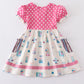 Platinum balcony pink dot dress