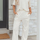 Khaki Checkered Print Half Sleeve Tee 2pcs Lounge Pant Set
